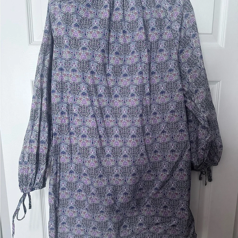 J.Crew Liberty Fabric Floral Button Front Tunic Size M - Picture 8 of 10